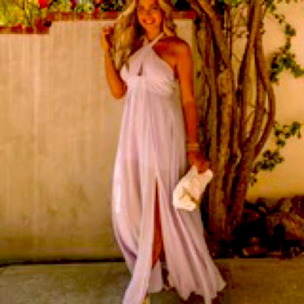 LAVENDER BACKLESS DRESS
